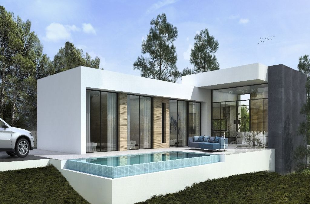 Neubau Luxusvilla auf einer Ebene mit Pool in Benitachell 390.000 €