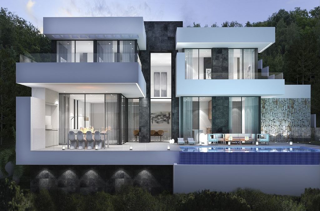 Noble Neubau Villa auf 2 Ebenen mit Pool in Javea 675.000 €